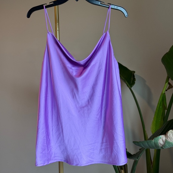 Renee C. Tops - NWOT Lavender Spaghetti Strap Cowl Neck Top (size M)